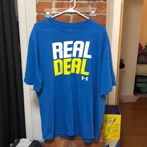 “Real Deal” under armour heatgear cotton t shirt